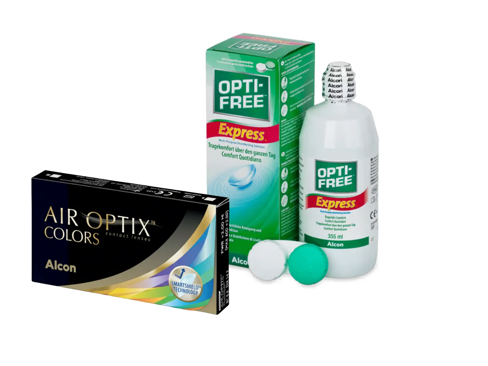 Air Optix Colors (2 lenti) + OptiFree Express 355ml