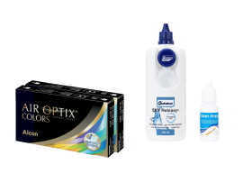 Air Optix Colors (2x2 lenti) + Sky Releasy 400 ml + Clean Drops