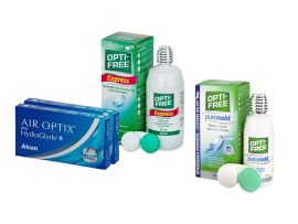 AirOptix Plus HydraGlyde (2x3 lenti) + OptiFree Express 355ml + OptiFree Puremoist