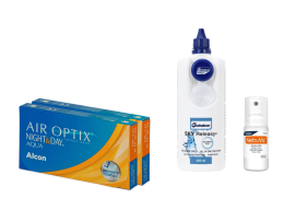 Air Optix Night&Day (2x3 lenti) + Sky Releasy 400 ml + Nebuvis Occhi Irritati