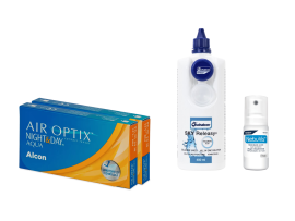 Air Optix Night&Day (2x3 lenti) + Sky Releasy 400 ml + Nebuvis Reidratante Occhi