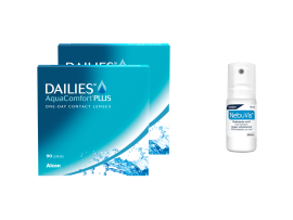 Dailies Aqua Comfort Plus (2x90 lenti) + Nebuvis Reidratante Occhi