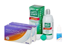 Precision7 Sferiche (2x12 lenti) + OptiFree Express 355ml + Clean Drops