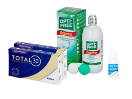 Total30 Multifocal (2x3 lenti) + OptiFree Express 355ml + Clean Drops