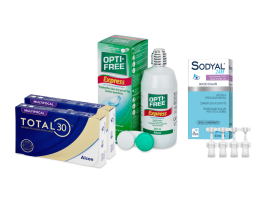 Total30 Multifocal (2x3 lenti) + OptiFree Express 355ml + Sodyal 24H