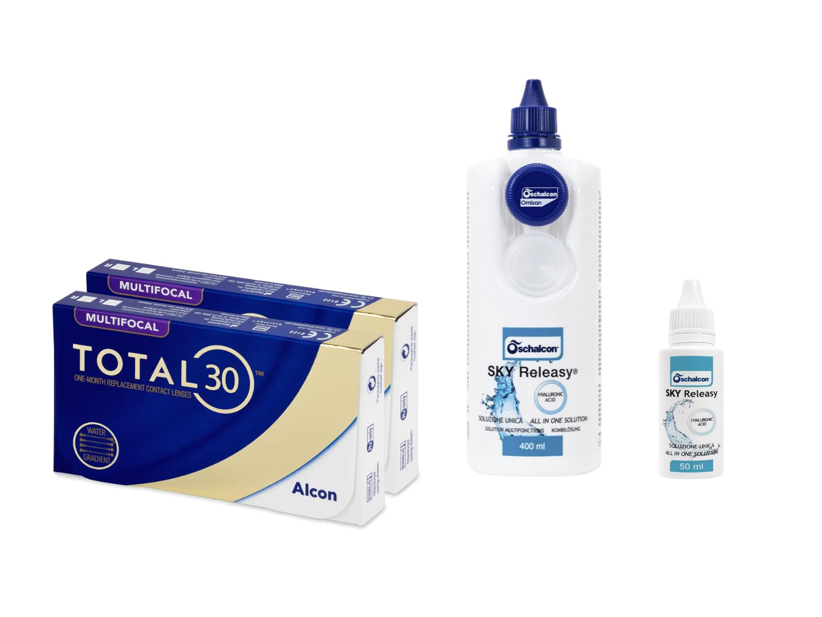 Total30 Multifocal (2x3 lenti) + Sky Releasy 400 ml + Sky Releasy 50 ml