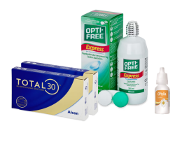 Total30 Sferiche (2x3 lenti) + OptiFree Express 355ml + Oftylla